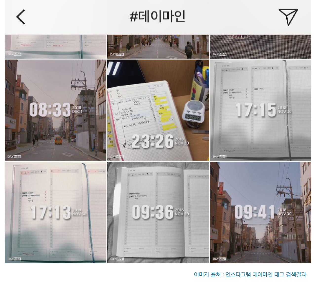 ‘데이마인’으로 하루를 기록하며 열심히 사는 그들
