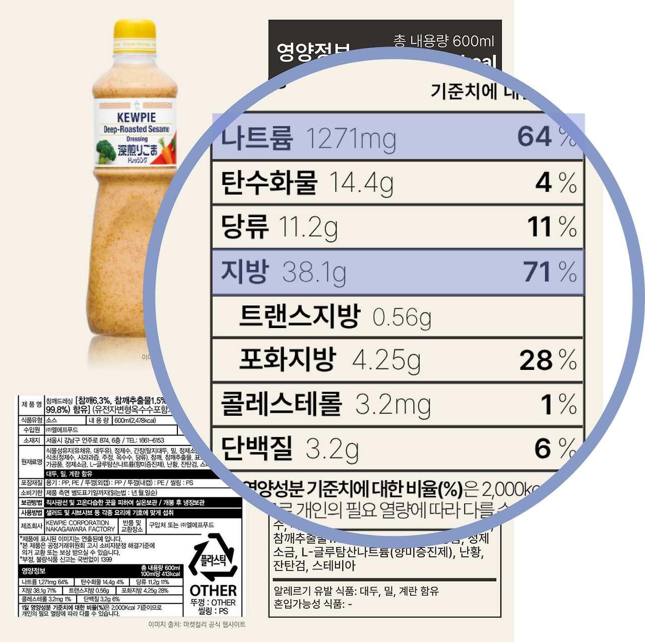 큐피 딥로스티드 참깨 드레싱