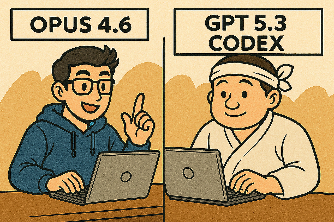 Opus 4.6과 Codex 5.3 코드 생성 비교