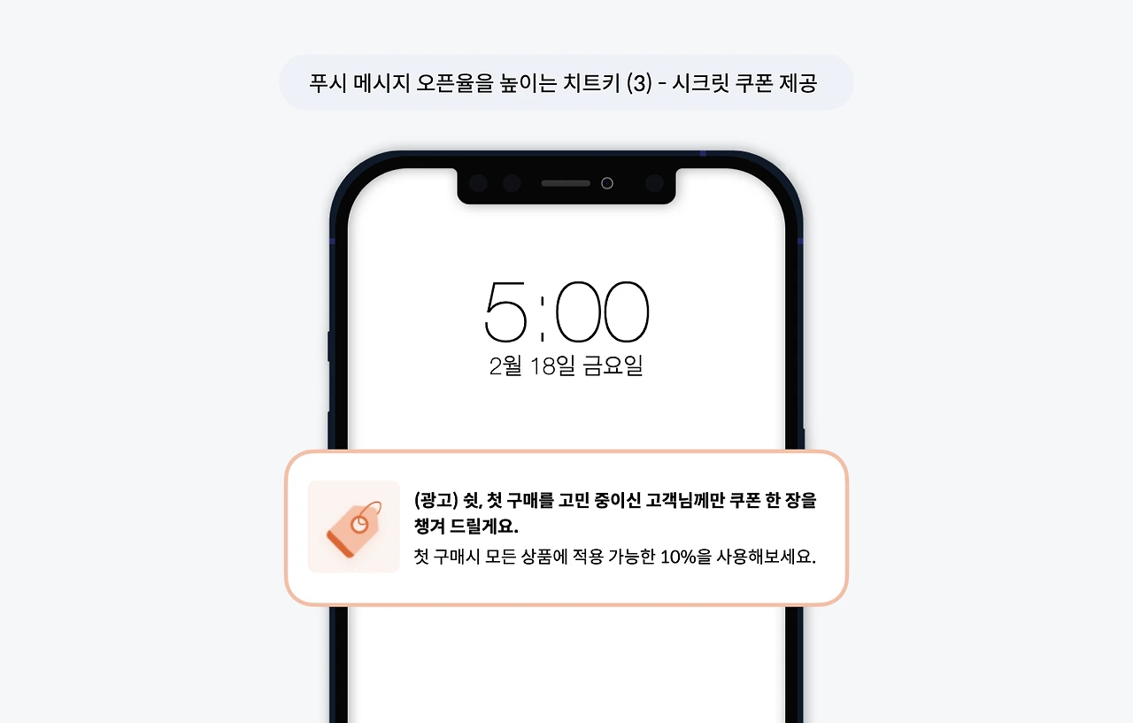 푸시 메시지 오픈율 높이기_시크릿 쿠폰 제공 사례.jpeg