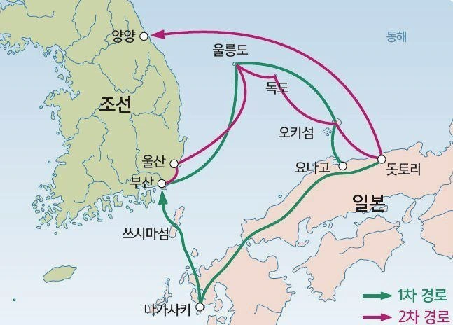 안용복 일본 경로.jfif