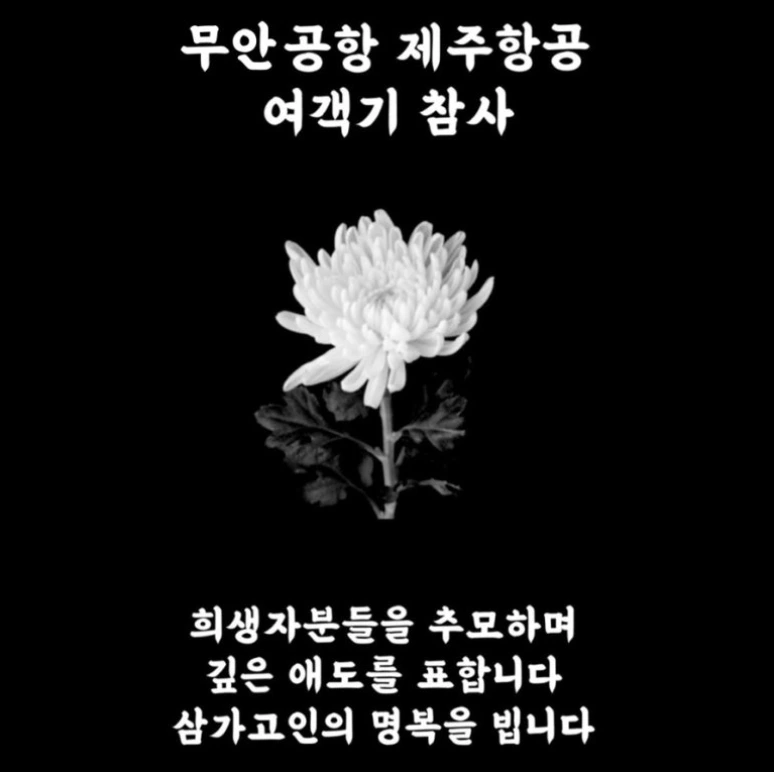 무안공항 여객기 희생자분들 삼가고인의 명복을 빕니다.PNG