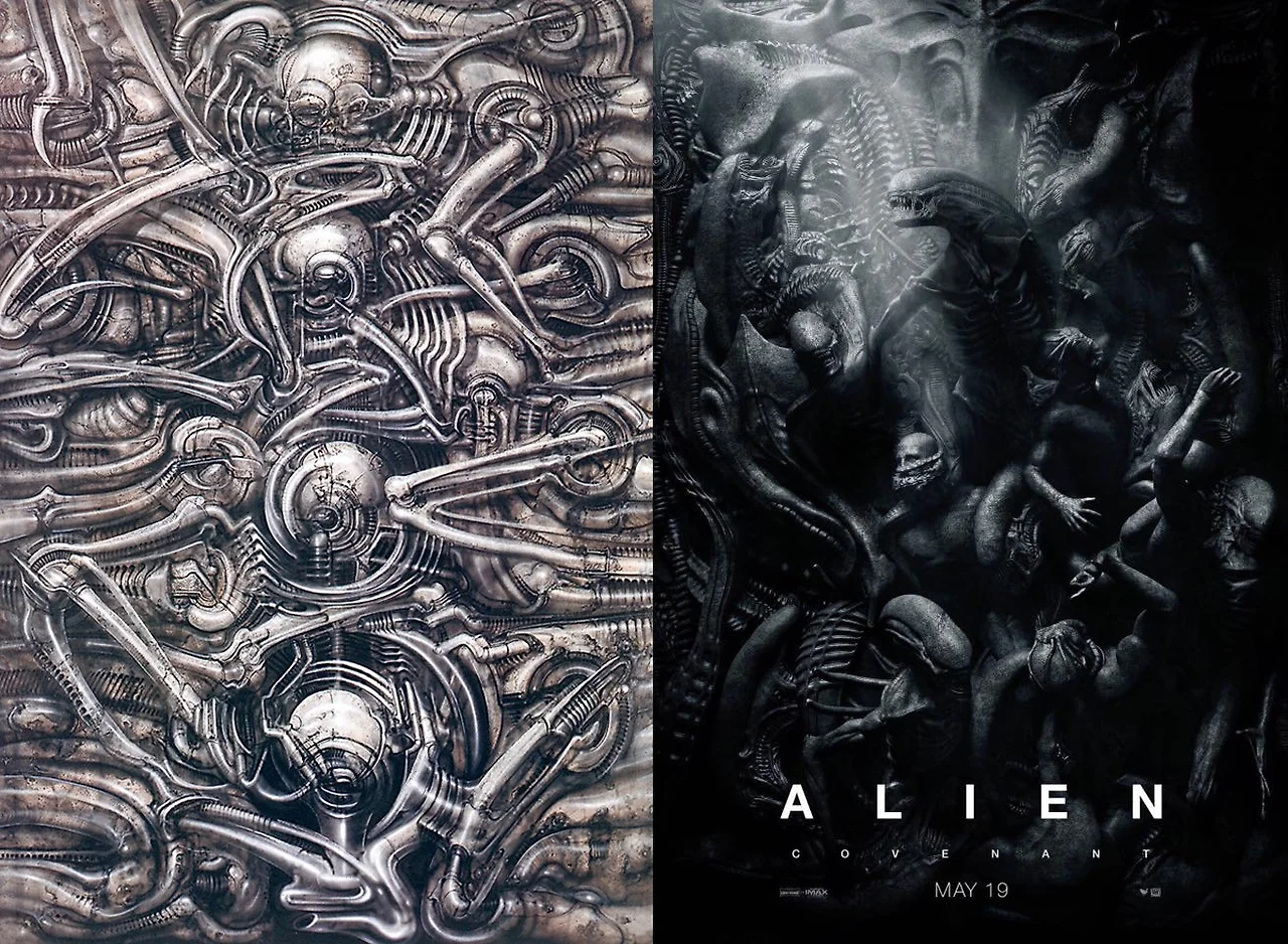 HR Giger's Biomechanical Landscape (work 312) and Alien Covenant poster.jpeg