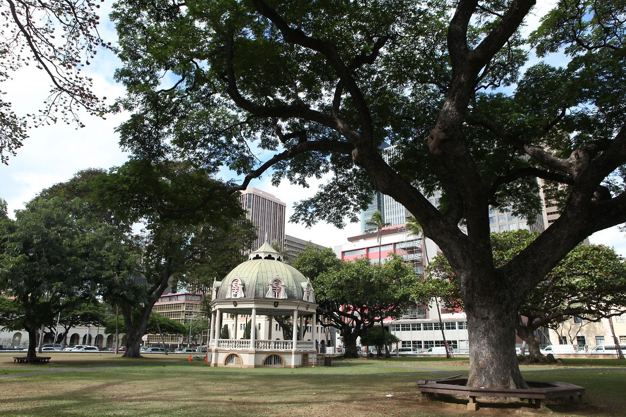 3. 큰 나무 옆 코로네이션 파빌리온이 눈에 띈다..JPG