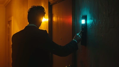 madmaiz_A_man_in_a_black_suit_standing_outside_a_door_pressing__a1d1688c-58a.png?type=w580