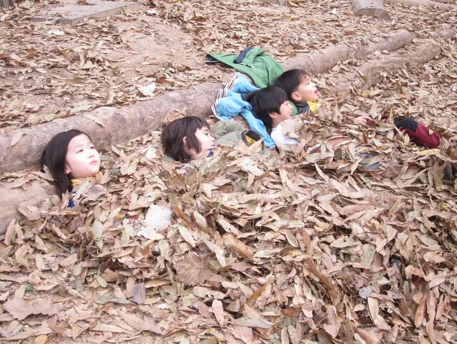 낙엽이불 덮고 생각하기.JPG