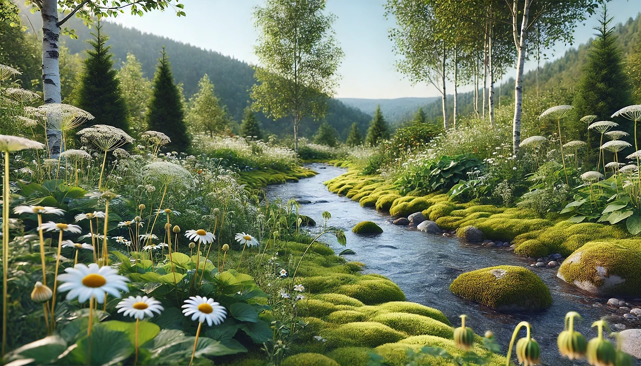 이끼와, 자작이 어울러진 원경 .jpeg