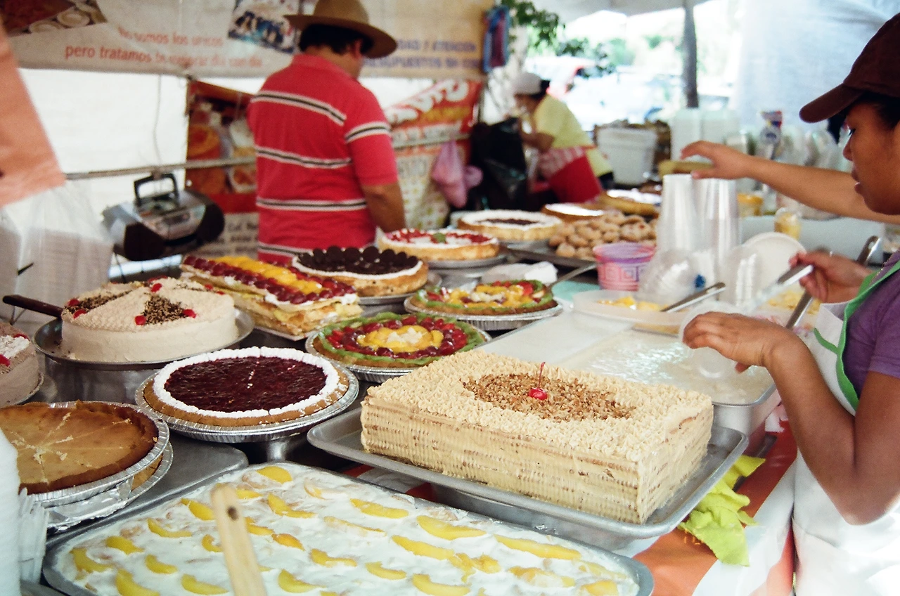 와하까 시장 케이크집.JPG