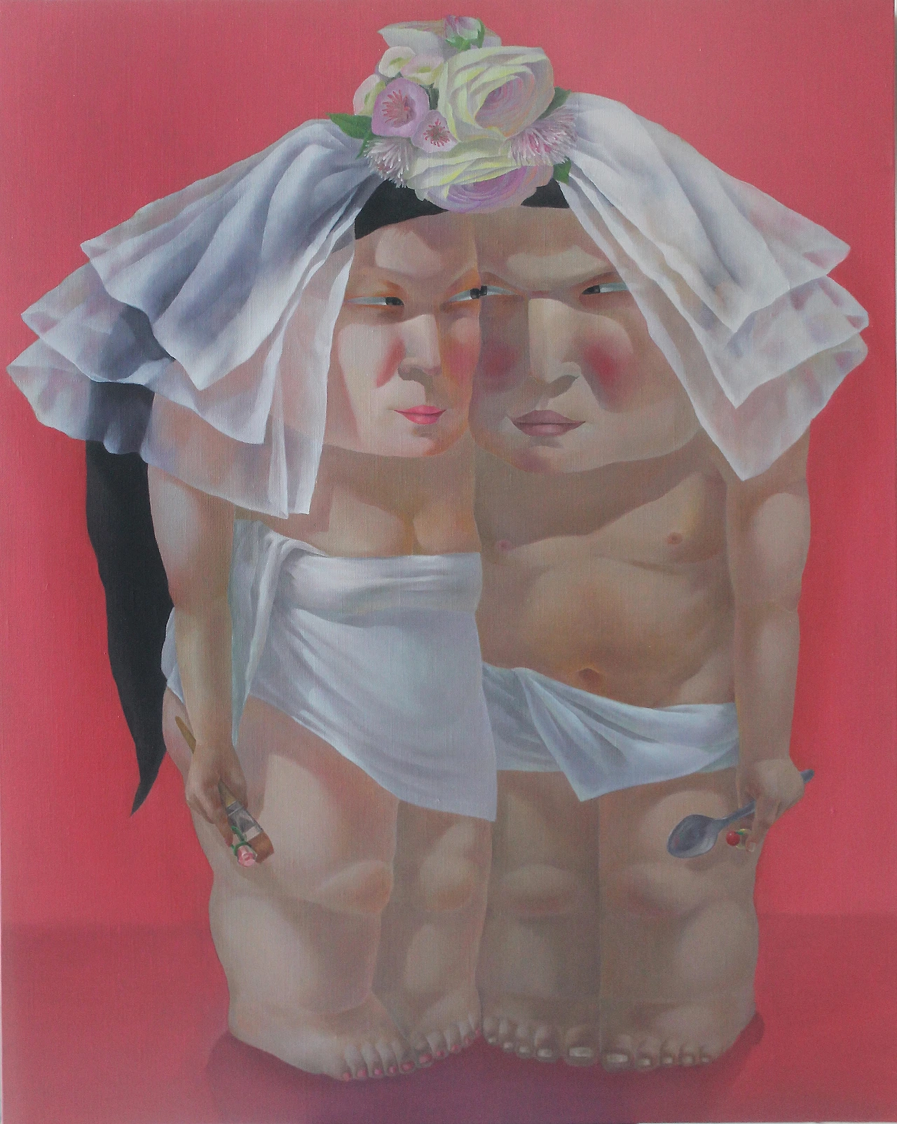 결혼했어요 74x92 oil on canvas.JPG