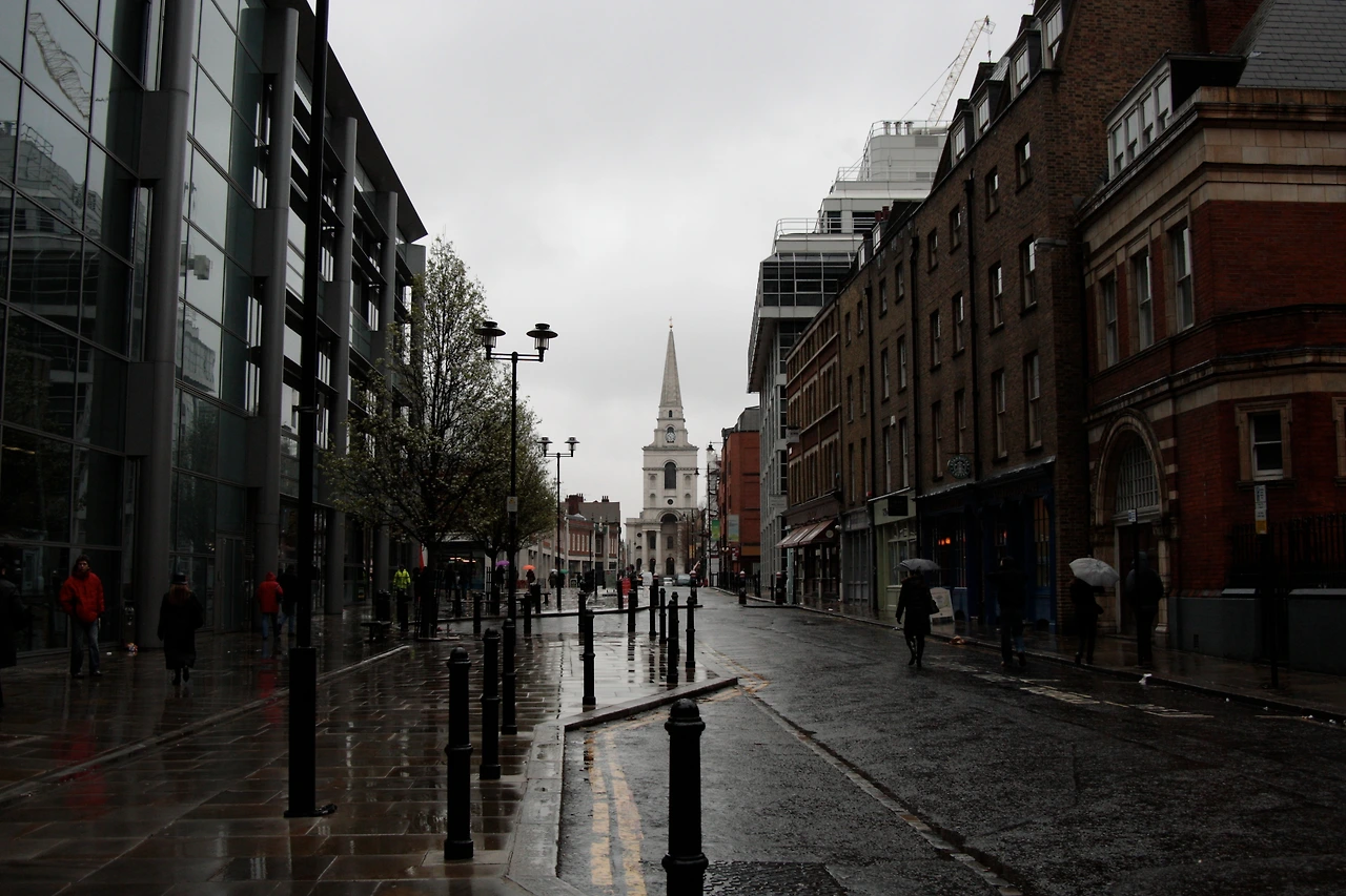 비내리는 런던의 거리.JPG
