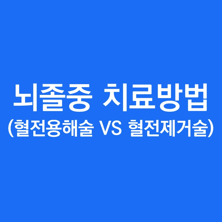 뇌졸중 재관류치료 혈전용해술 혈전제거술.PNG