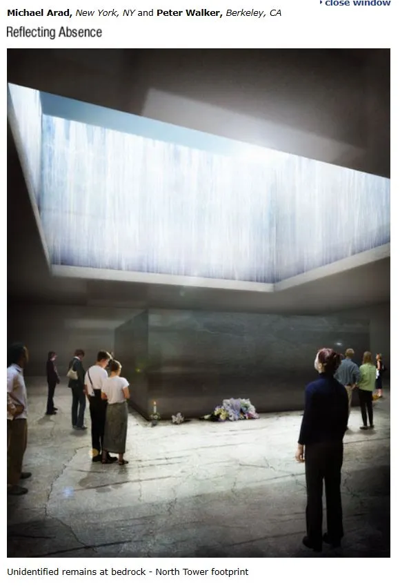 911 memorial winning design 존재와 부존재.JPG