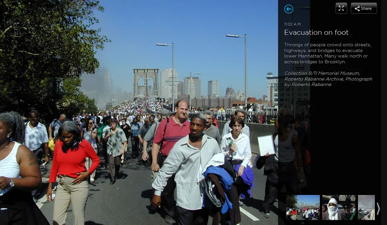 911 메모리얼 2001 evacuation.JPG