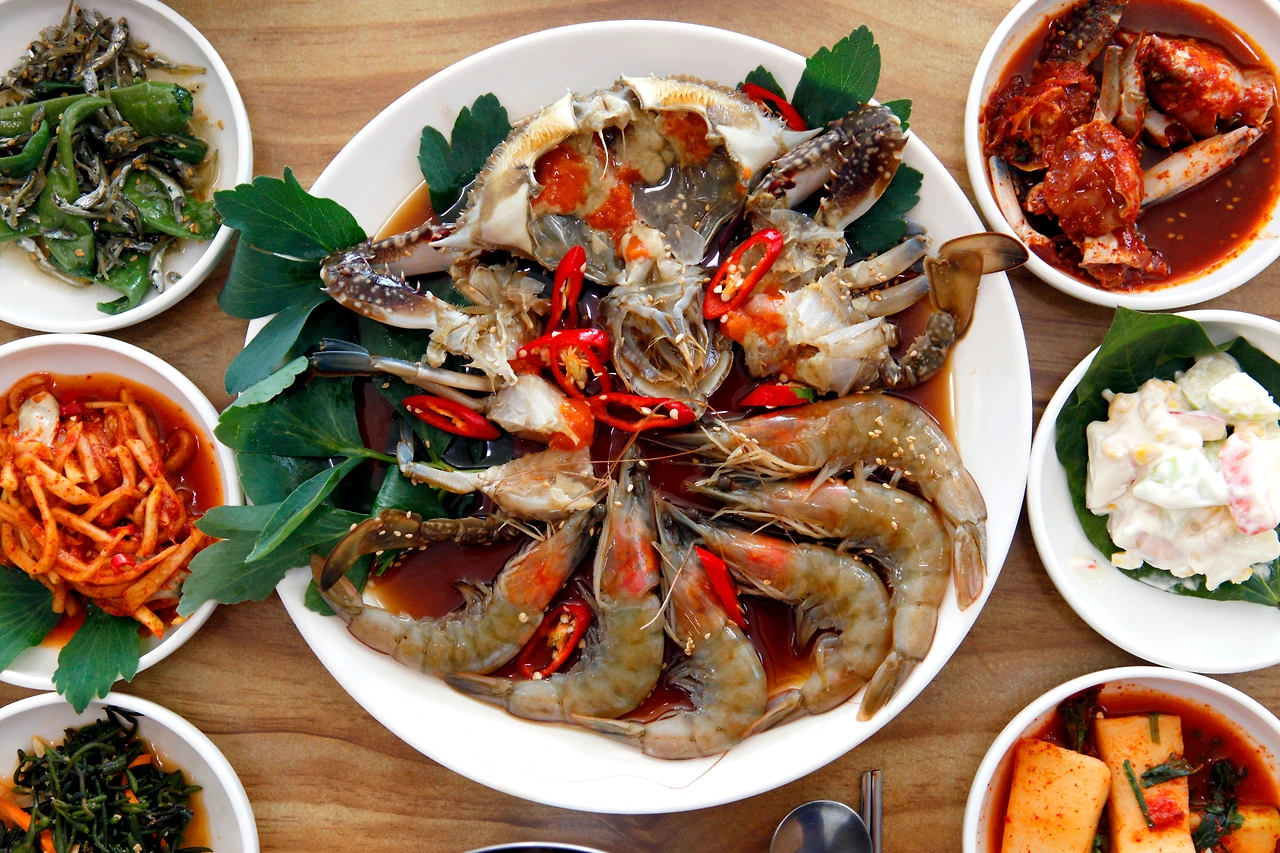 간장과 대하장 한 상차림.JPG