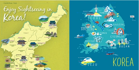 남한 북한 관광지도.PNG