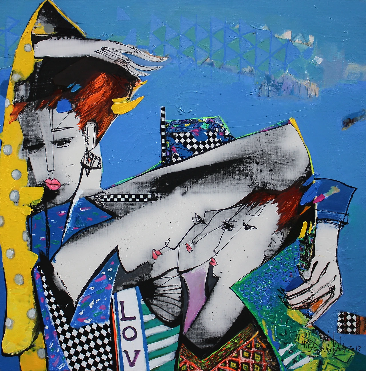 LOVE(2301), 30S(72.7x72.7), Mixed media on canvas, 2023.JPG