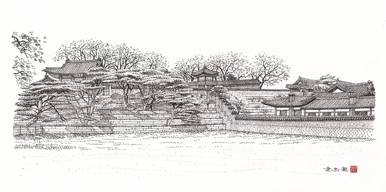 8-1.창덕궁 승화루와 낙선재 흑백.PNG