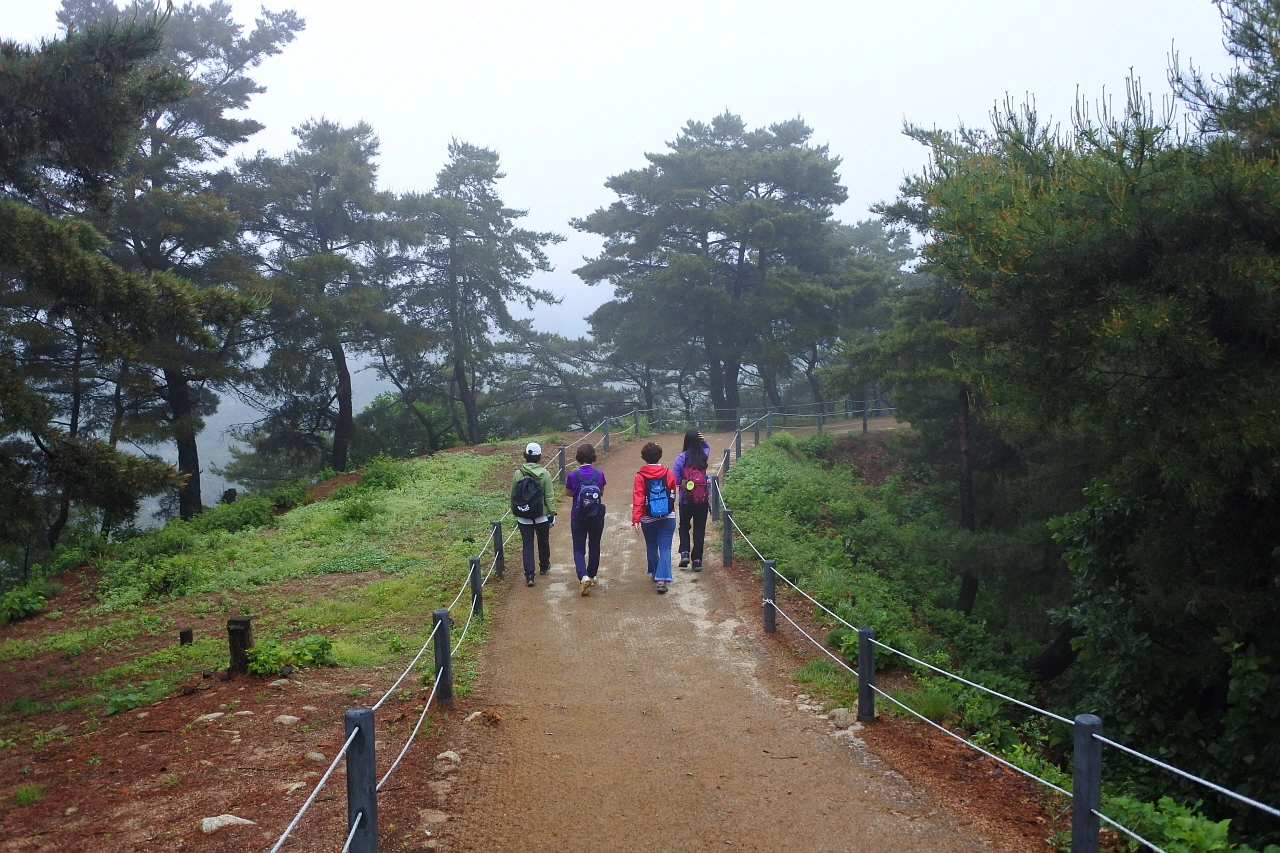 비오는 아차산능선.JPG