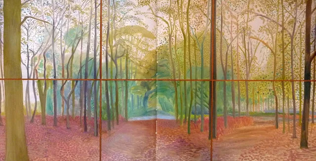 Woldgate Woods, 7 and 8 November, 2006 (oil on six canvasses).JPG