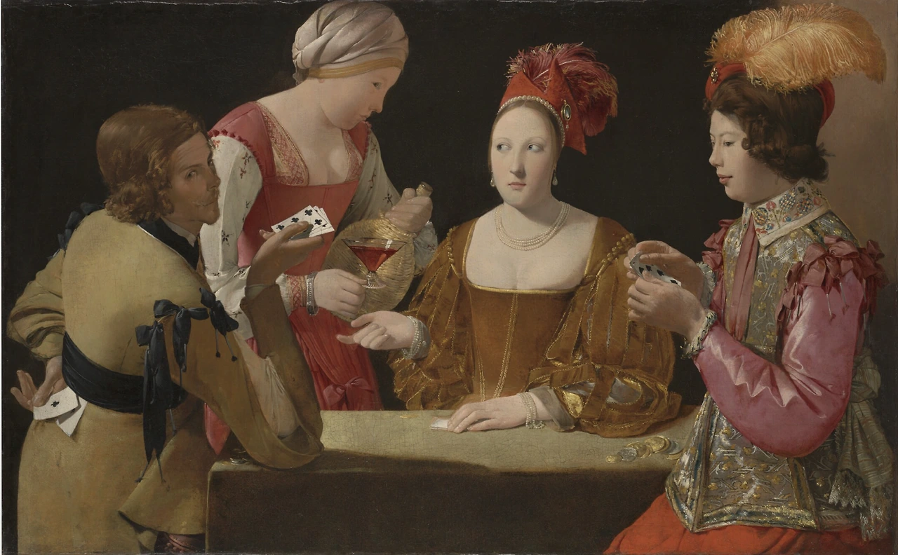 Georges de La Tour, Cheat with the Ace of Clubs, kimbell art Museum.PNG