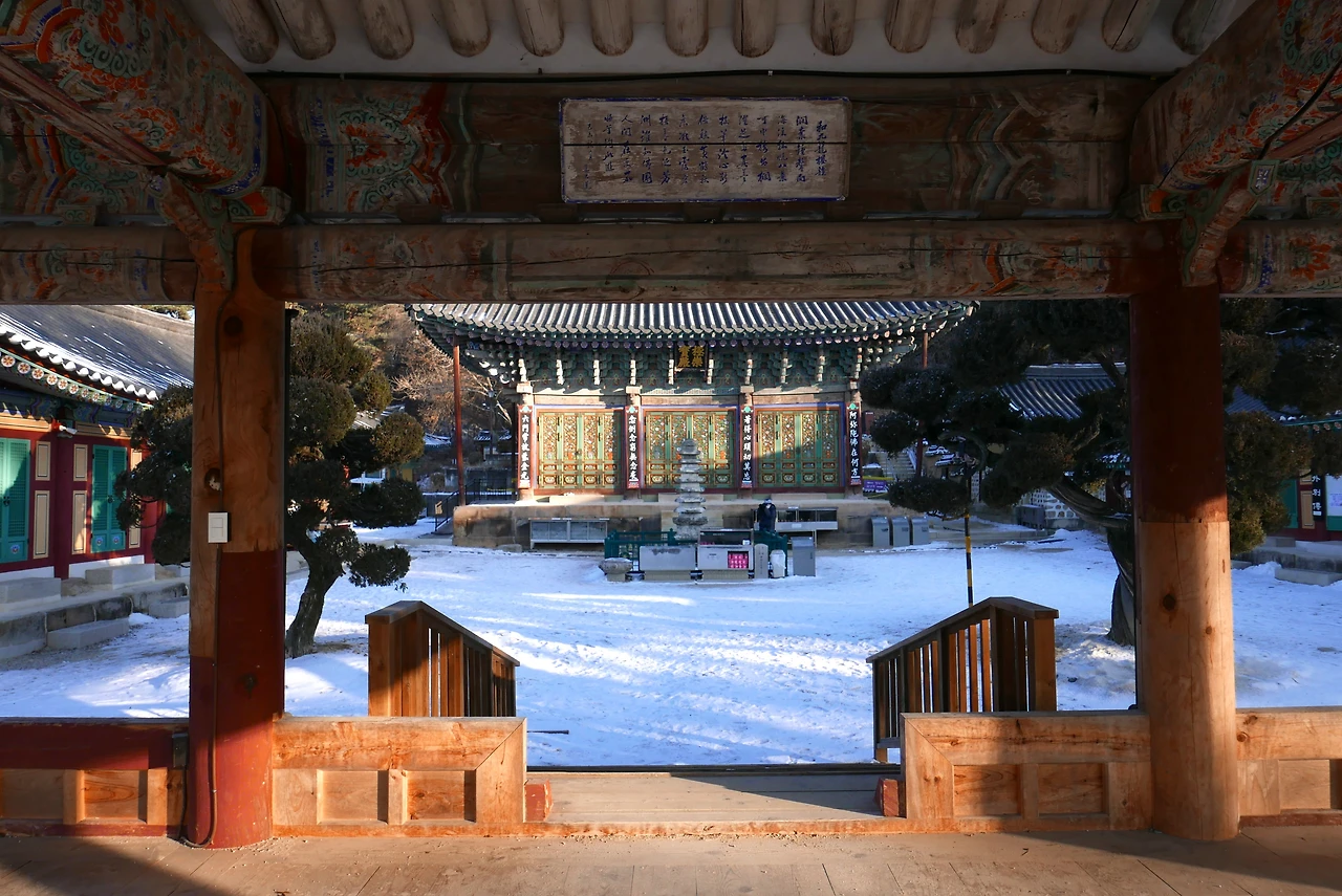 구룡루에서 바라본 극락보전.JPG