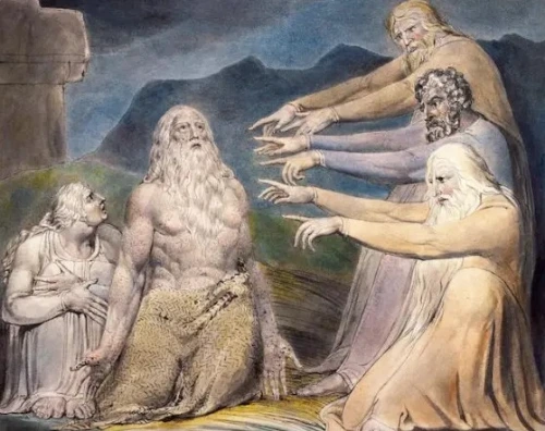 William Blake – Job rebuked by his friends.JPG