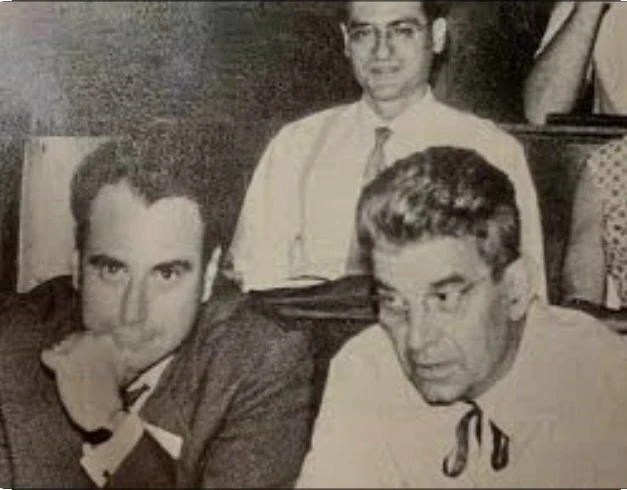 라캉, 다니엘 라가슈와 함께, Société Française de Psychanalyse, circa 1960.JPG