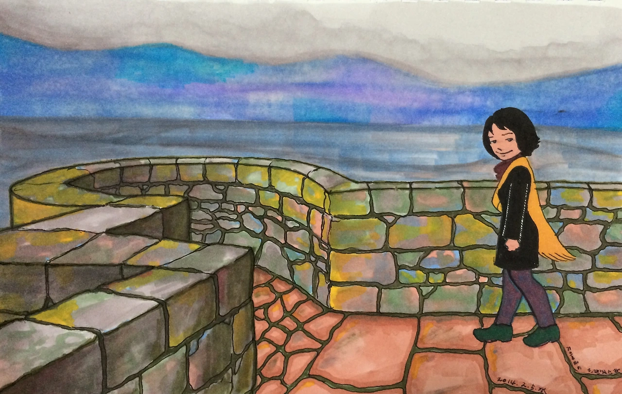 몽생미셸의 서쪽 테라스.JPG