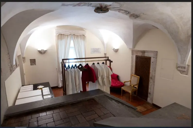The Room of Tears, a small room next to the Sistine Chapel where the newly elected Pope will don the white papal vestments for the first time. via Vatican Media.JPG