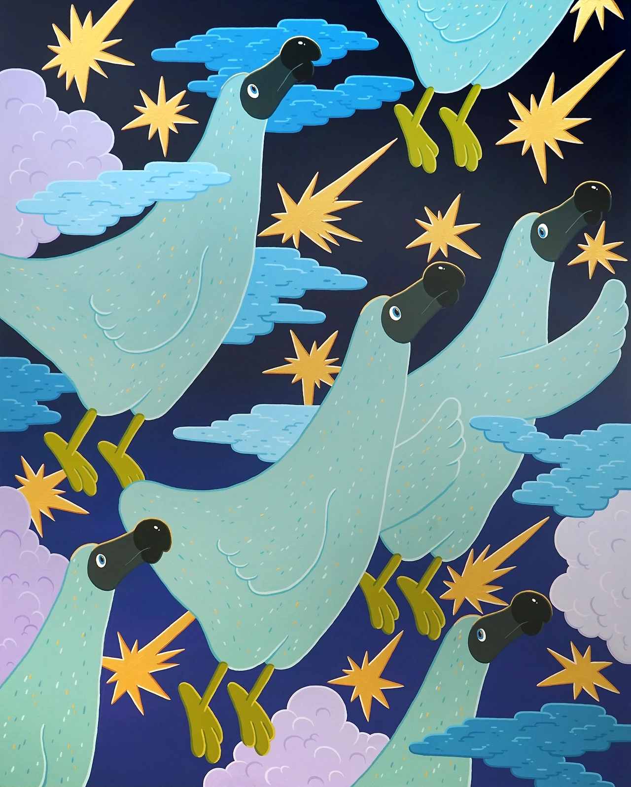 The star seekers, 162x130cm, gouache on canvas, 2022.JPG