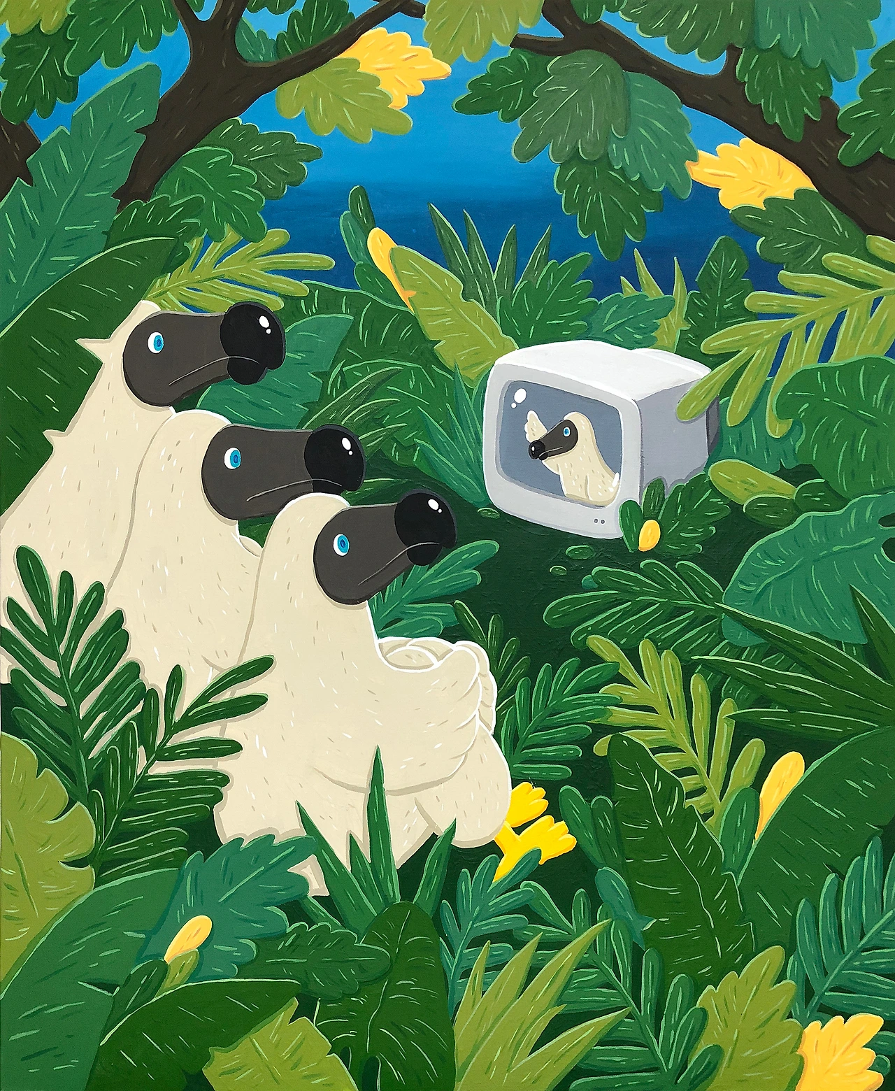 Speech, 73x61cm, gouache on canvas, 2018.JPG