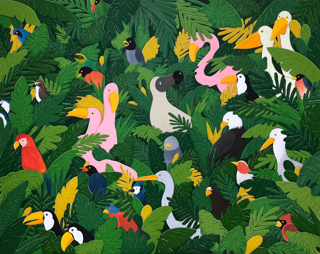 About perspective II, 130x162cm, gouache on canvas, 2018.JPG