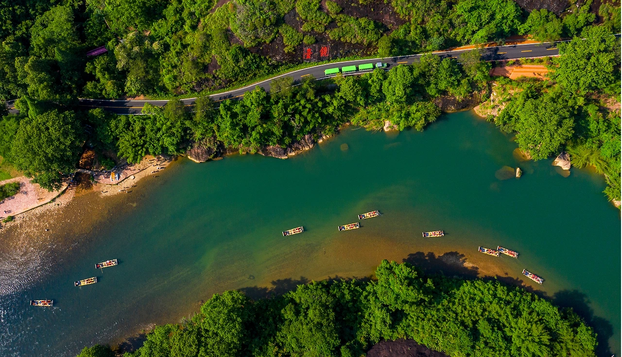 구곡계곡 뗏목_泛舟九曲 彭善安.JPG