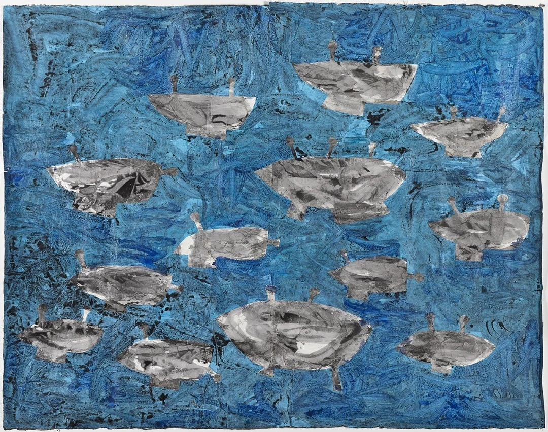 7.-%ED%81%B0-%EB%B0%94%EB%8B%A4-1984-Mixed-media-on-paper-216%E2%85%B9275cm.jpg?w=1080&amp;ssl=1