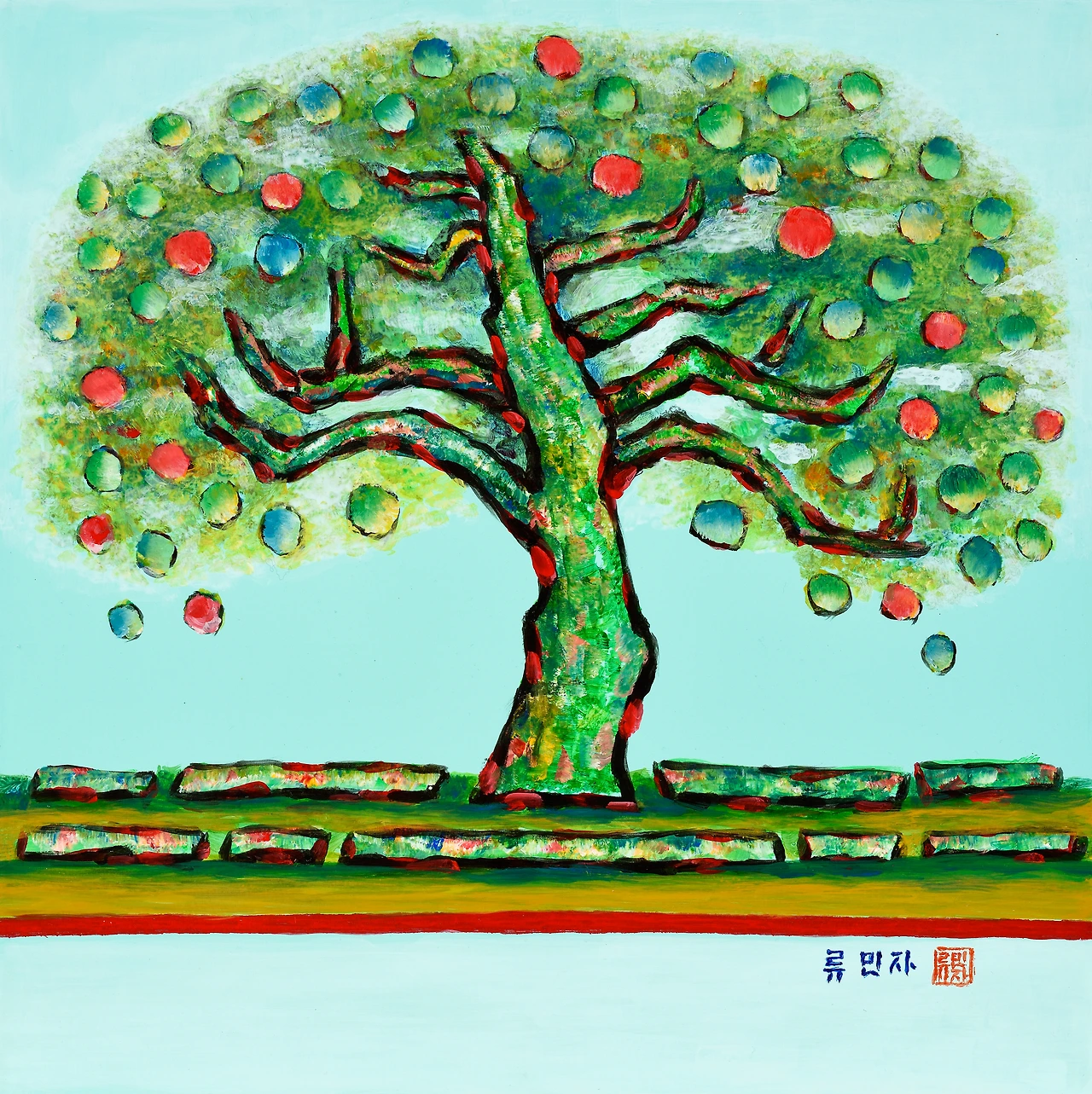 풍요 4, 38x38cm, acrylic on canvas, 2021.JPG