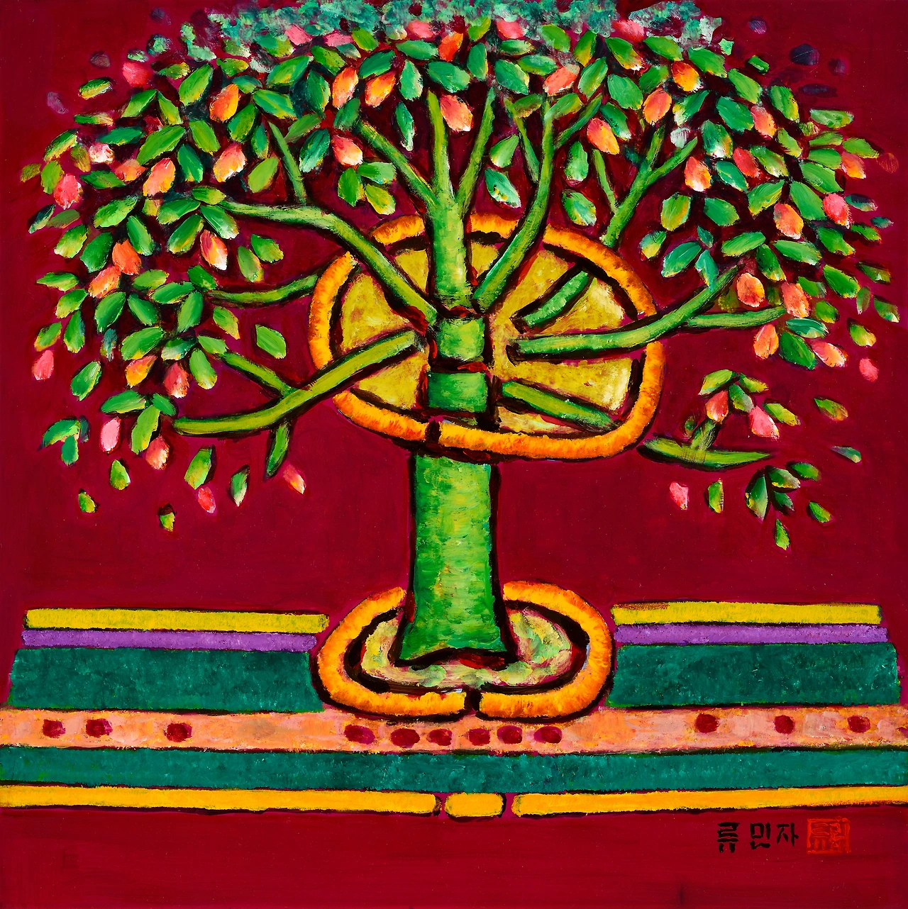 풍요 2, 38x38cm, acrylic on canvas, 2021.JPG