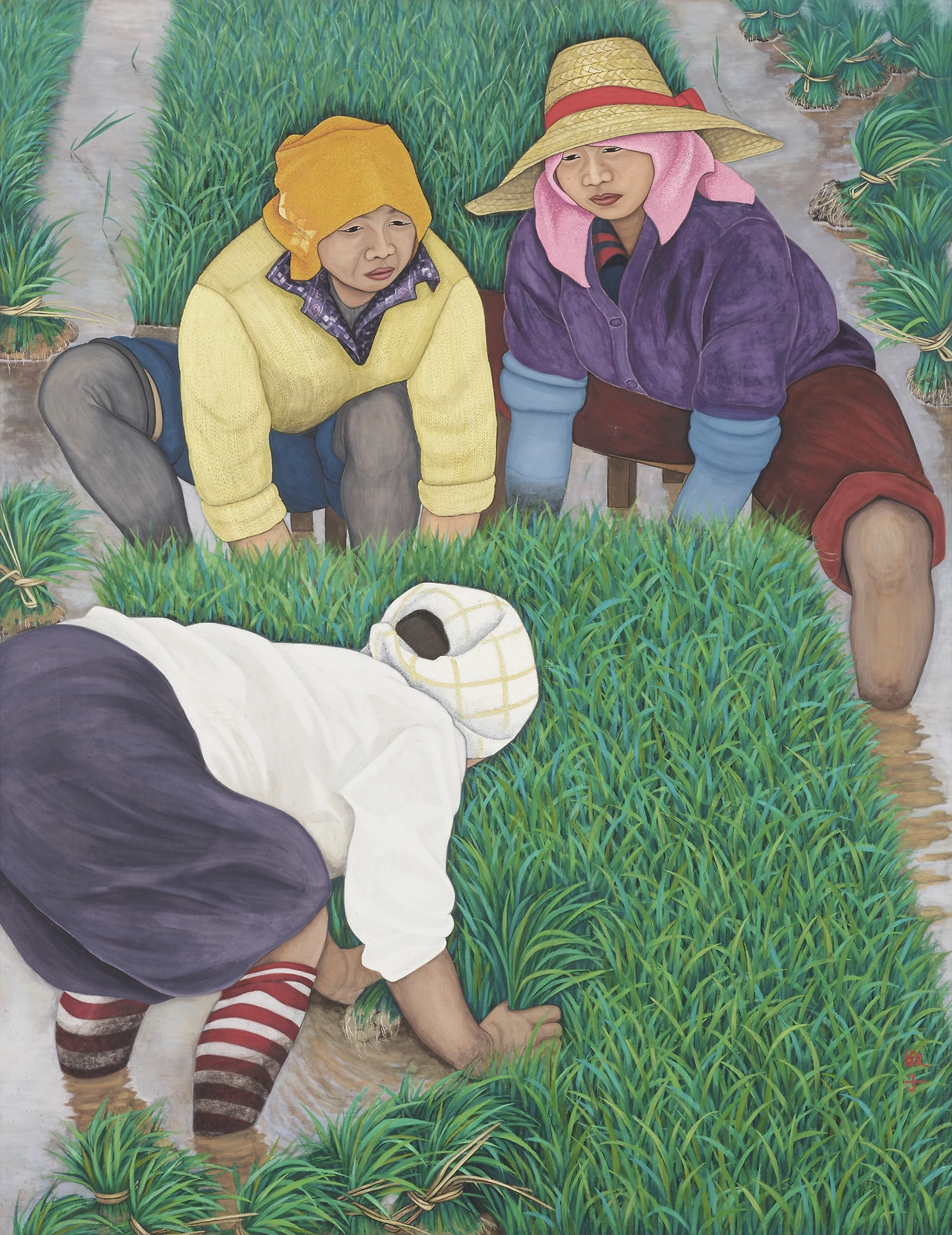 2. 이숙자  〈작업〉  1980  종이에 색  146.5×113.2cm  국립현대미술관 소장.JPG