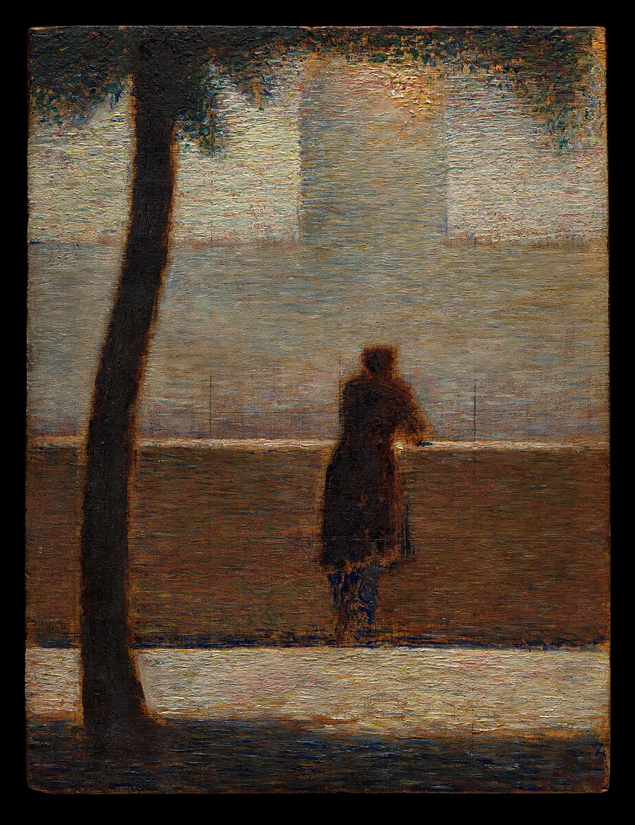 A man leaning on a parapet. Seurat.1881.jpeg