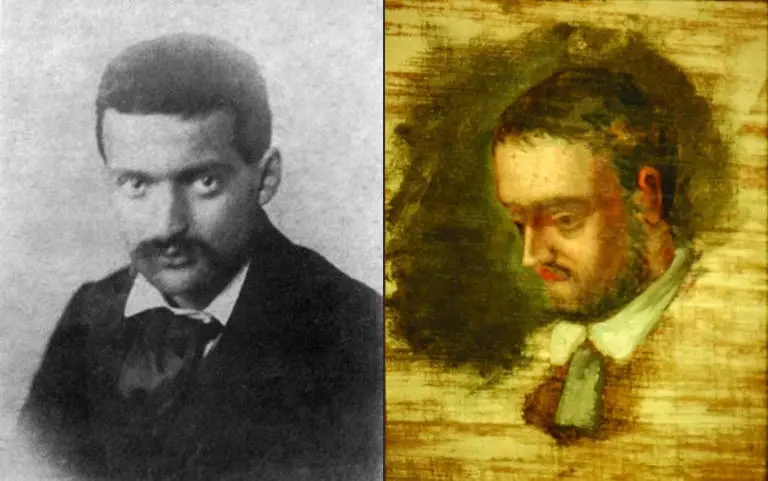 1861년경 폴 세잔의 사진과 세잔이 그린 졸라의 초상화.jpeg