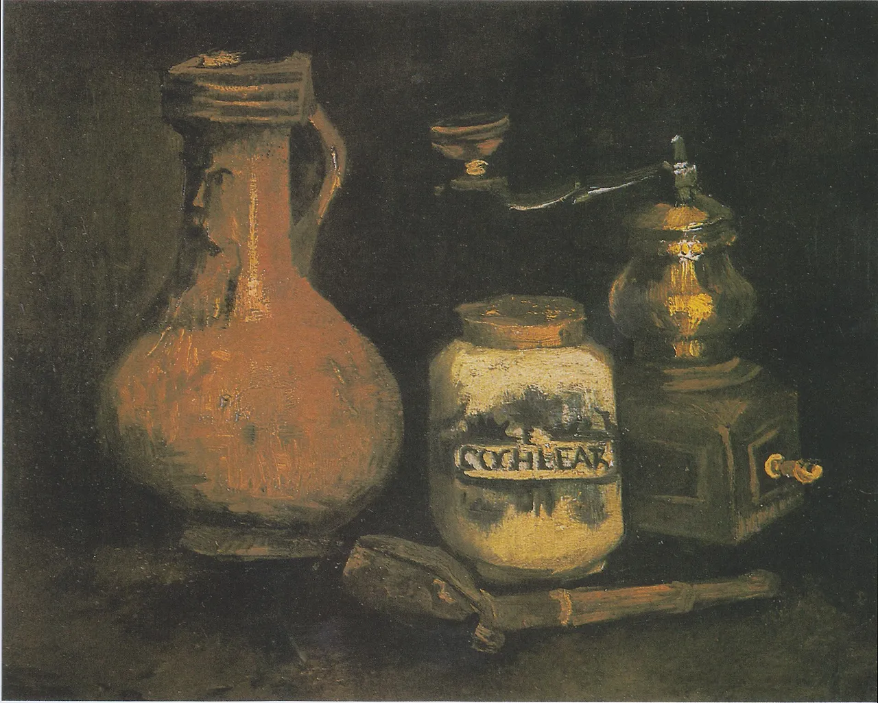 Van_Gogh_Still Life with Coffee Mill, Pipe Case and Jug also Still Life with a Bearded-Man Jar_1884.jpeg
