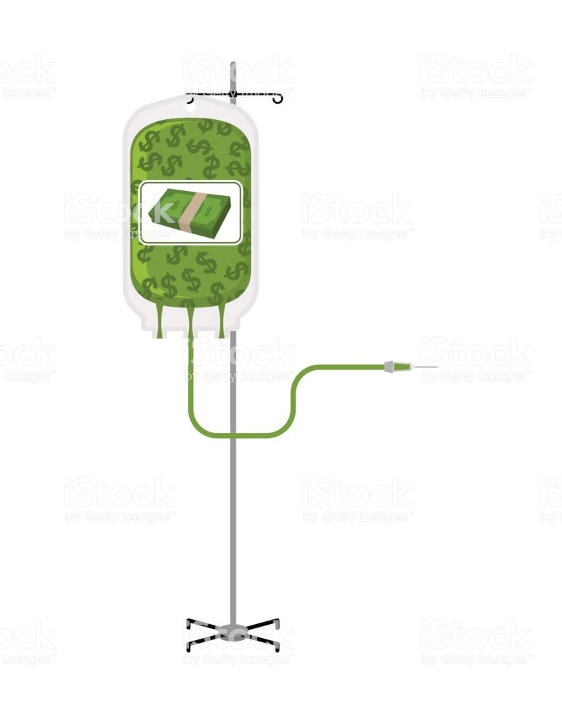 donation-money-bag-on-drip-stand-transfusion-of-cash-finances-vector-id685810064