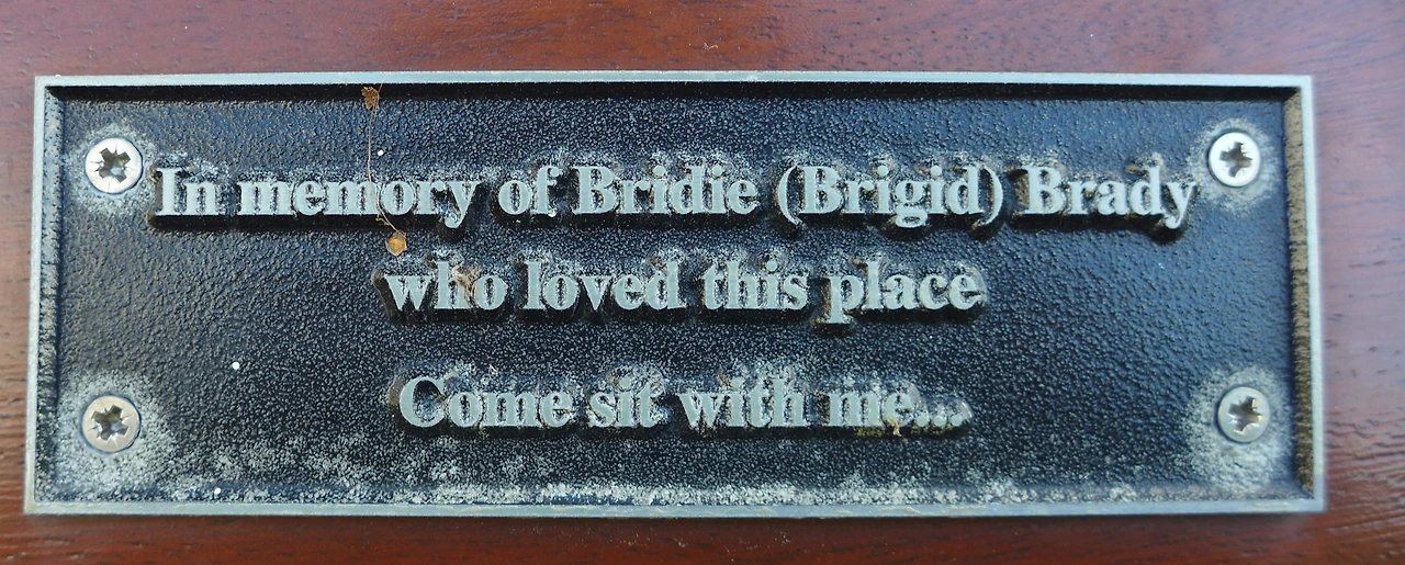 아일랜드 도보여행에서 만나는 의자들. 망자를 기리는 비문들이 쓰여 있다.   (4).JPG