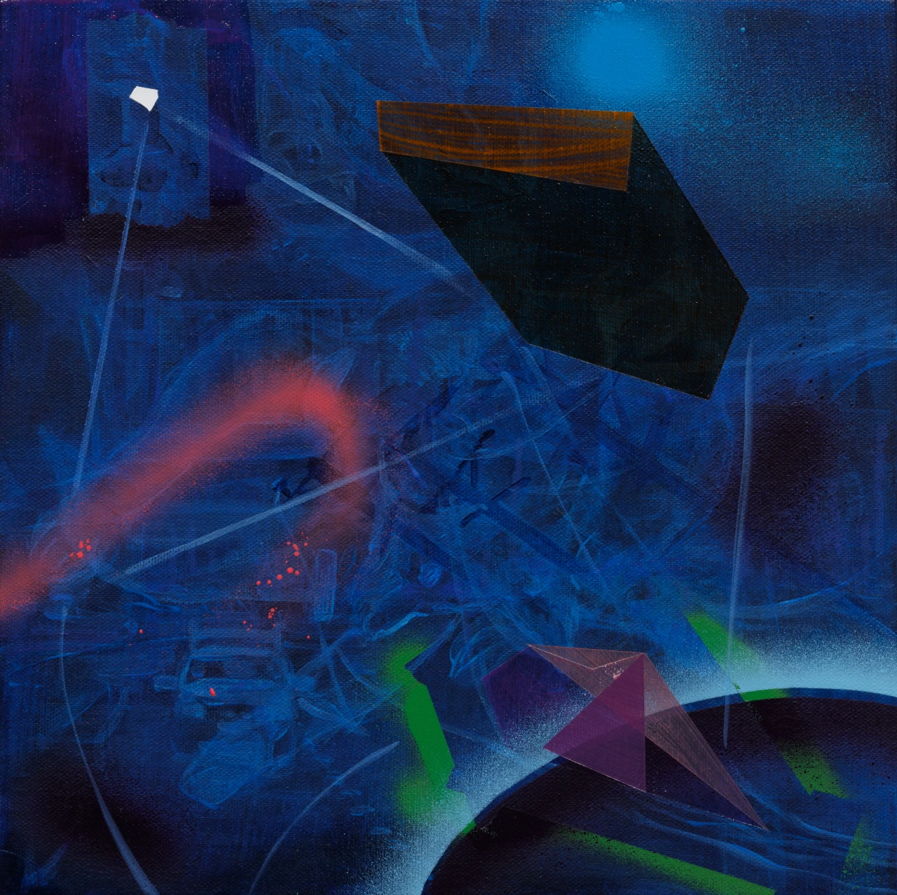 안개 속의 성좌, 30.0 x 30.0cm, Mixed media on canvas, 2016    50만원.JPG