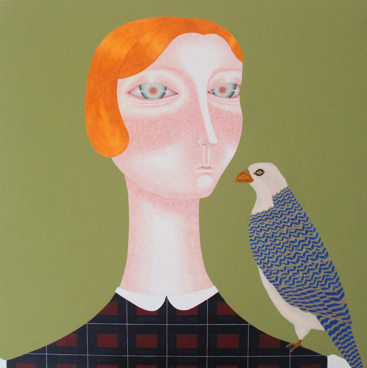 소,녀_장지에 혼합재료_72x72_2014_2,800,000.jpg