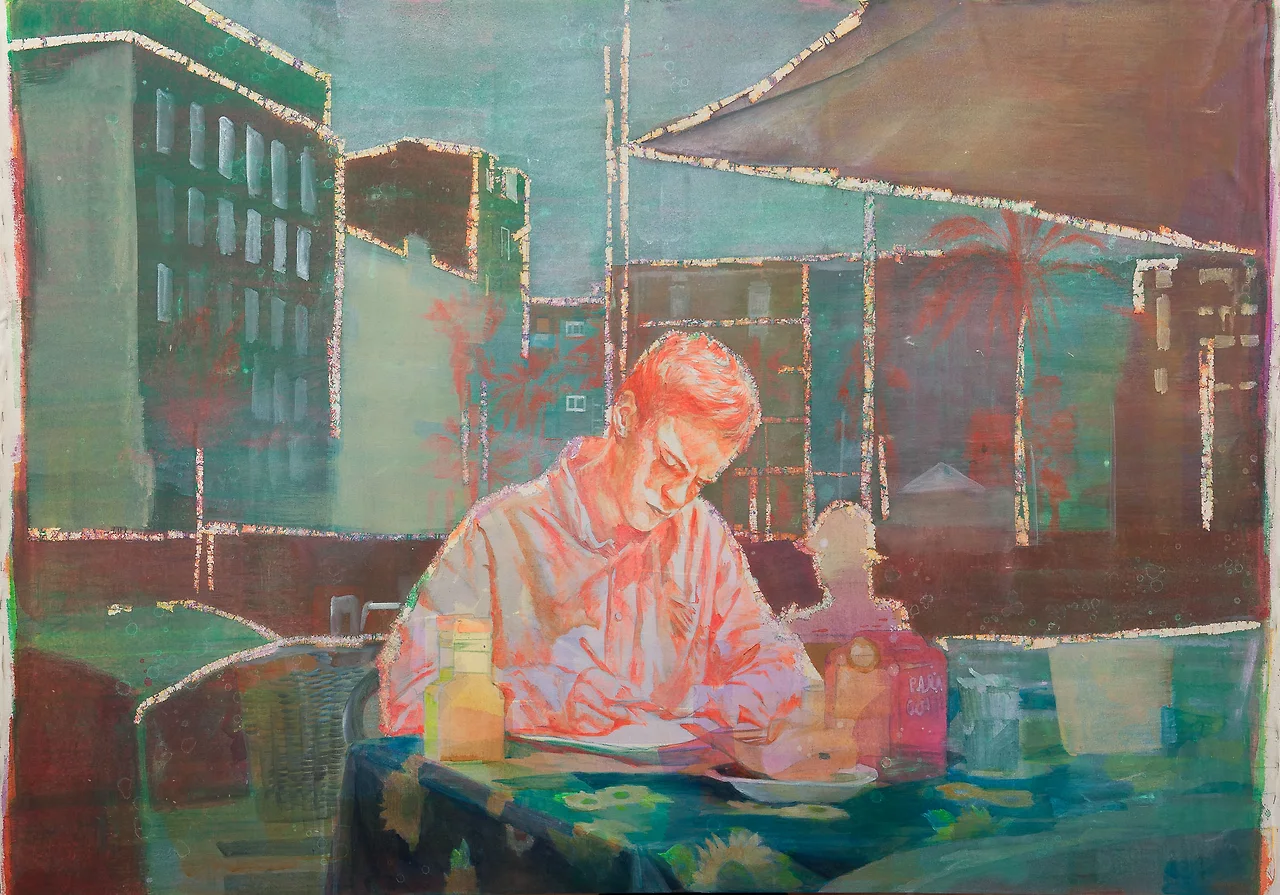 The letters,2015,광목천에 아크릴,145.5 x 112.1cm.JPG