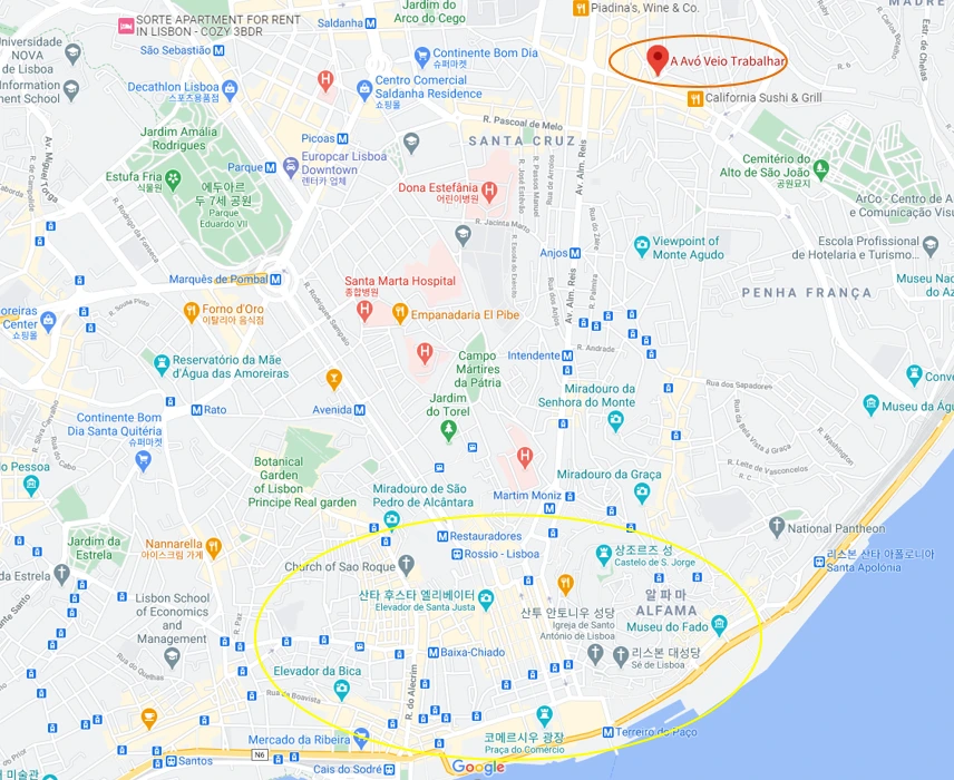 2 A Avó Veio Trabalhar, 카르모수녀원, 리스본대성당, 상조르즈 성 등의 주요 장소와는 꽤 먼 곳에 있다..PNG