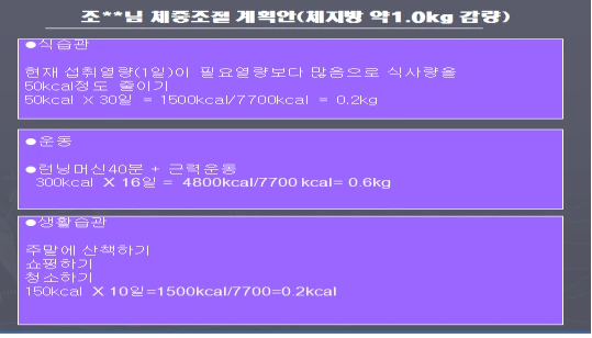 체지방 1kg에 대한 계획.bmp