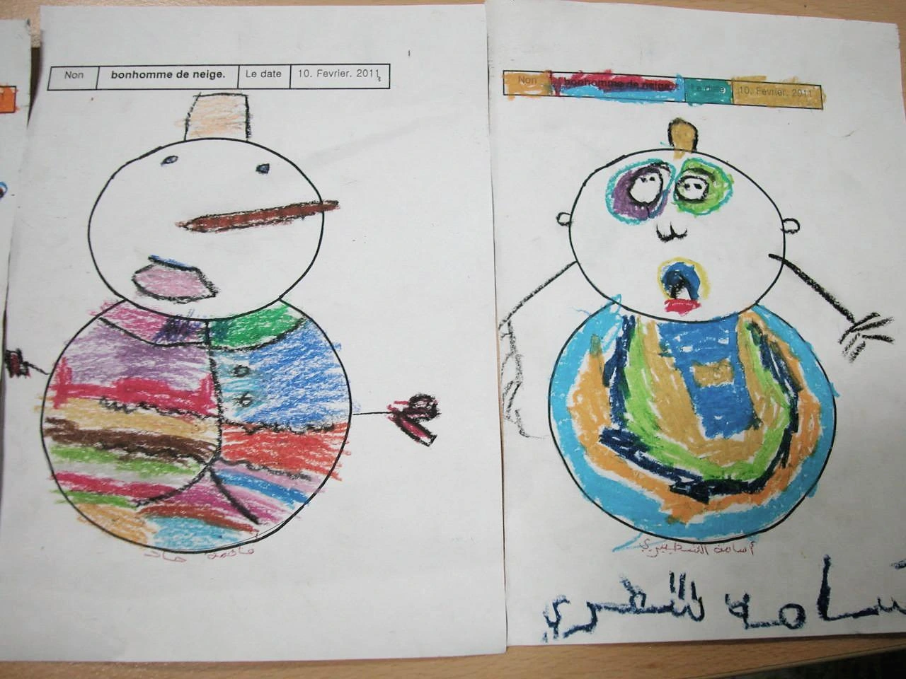 [3-67] 아이들이 그린 개성 있는 눈사람.JPG