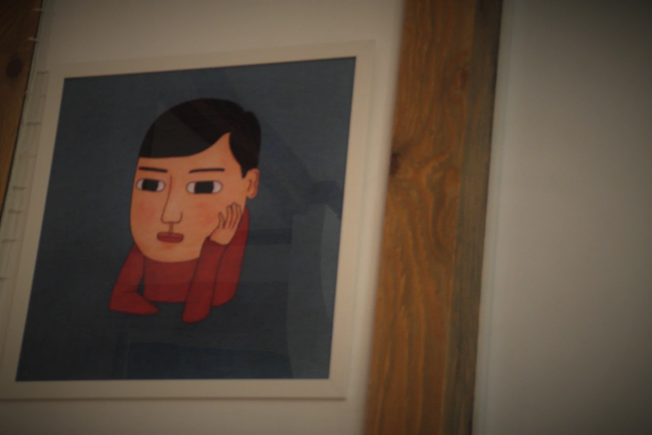 사진6-주인장이 자신을 닮은 듯하여 골랐다는 그림. 고민 많은 주인장을 똑 닮았다..JPG