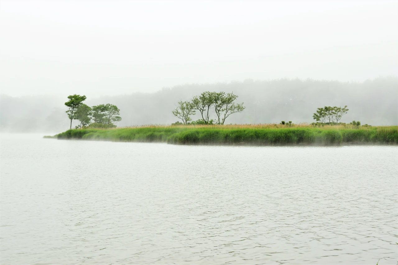 사진12-고종환 제공-자욱히 안개가 피어오른 호수 풍경..JPG